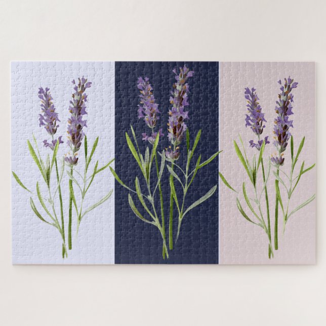 Puzzle triptyque lavande vintage (Horizontal)