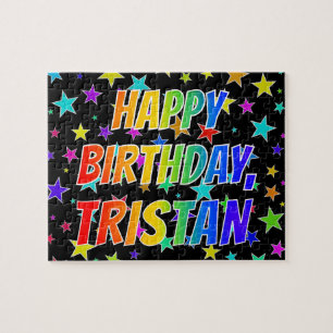 Puzzle "TRISTAN" Prénom, Amusant "HEUREUX ANNIVERSAIRE"