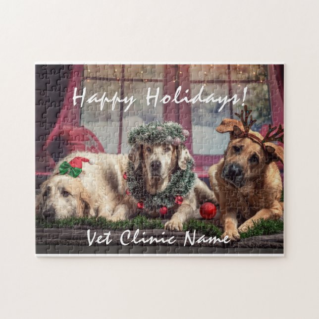 Puzzle Trois bons chiens Vétérinaire Noël (Horizontal)