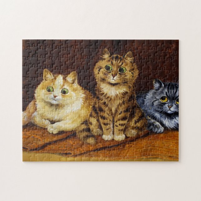Puzzle Trois chats sur un tapis persan par Louis Wain (Horizontal)