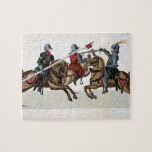 Puzzle Trois chevaliers à un tournoi, plat 'd'un Histo