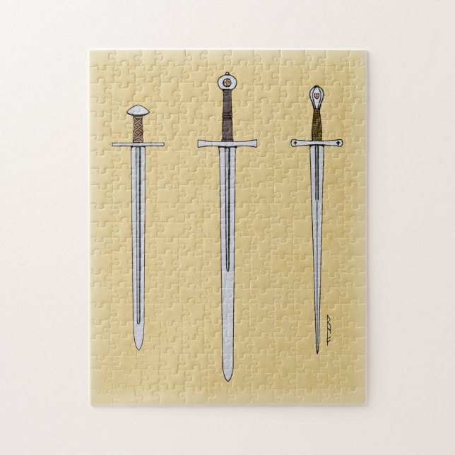Puzzle Trois épées médiévales 2016 (Vertical)