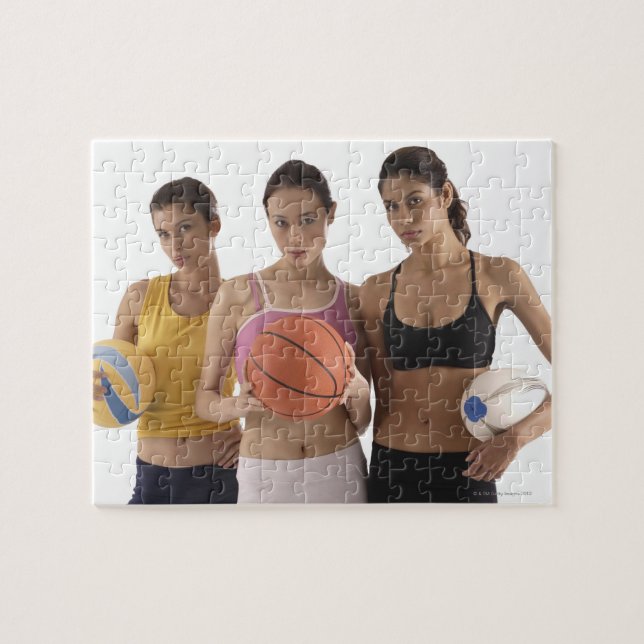 Puzzle trois femmes de race différente, tenant (Horizontal)