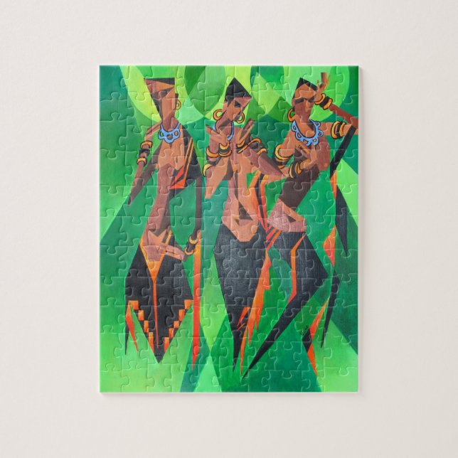 Puzzle Trois Femmes Noires Traditionnelles Ethniques Dans (Vertical)