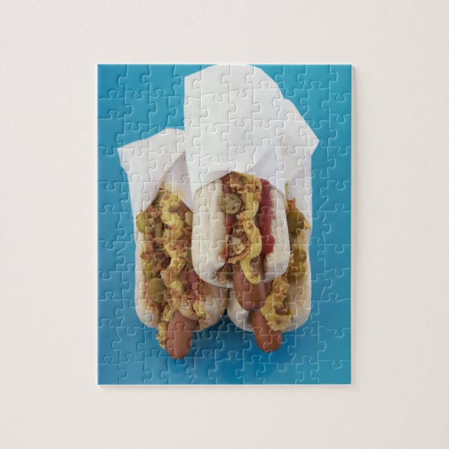 Puzzle Trois hot-dogs en petits pains (Vertical)