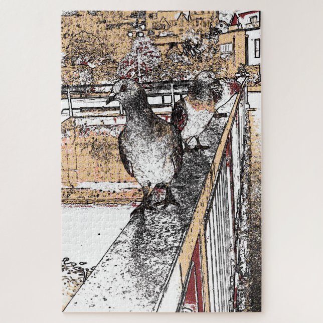 Puzzle Trois pigeons (Vertical)