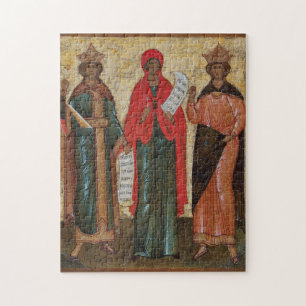 Puzzle Trois saints femmes Icône orthodoxe byzantine