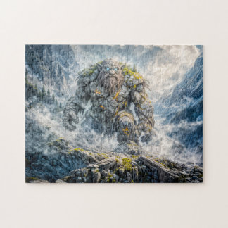Puzzle Troll de Fantasy Dynamique dans un Paysage Atmosph
