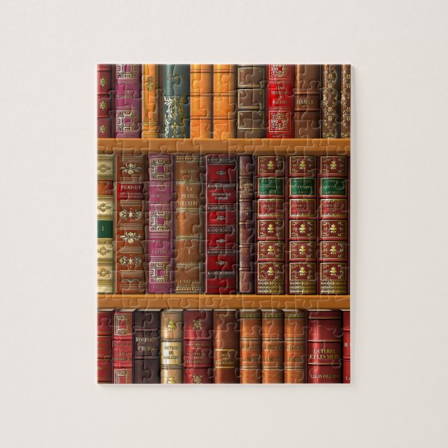 Puzzle Trompe - l ' oeil "bibliothèque française " (Vertical)