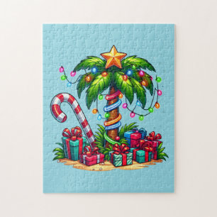 Puzzle Tropical Christmas Holiday Palm Tree