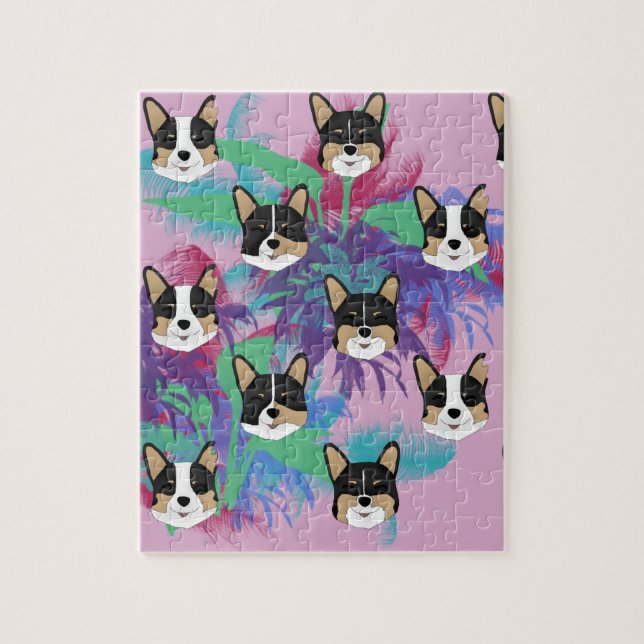 Puzzle Tropical Corgi (Vertical)