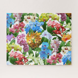 Puzzle Tropical Floral Orchids