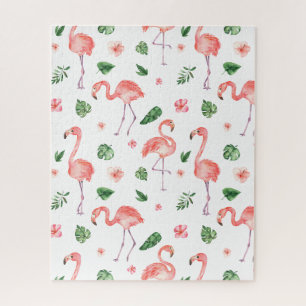 Puzzle Tropical rose Flamingo