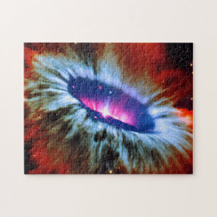 Puzzle Trou noir cosmique rouge explose dans l'espace ext