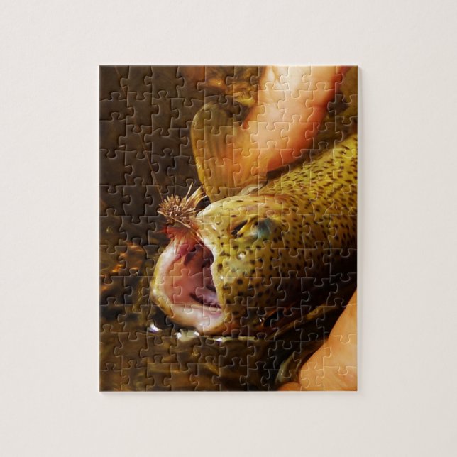 Puzzle Trout and Fly (Vertical)