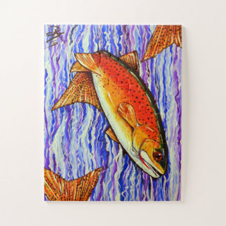 Puzzle Truite à couteaux de Yellowstone Trout Fish Fishin