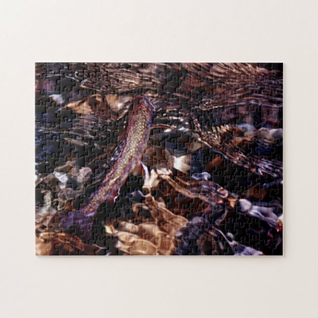 Puzzle Truite de ruisseau dans l'eau de la rivière (Horizontal)