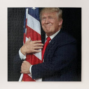 Puzzle Trump accablé le drapeau américain