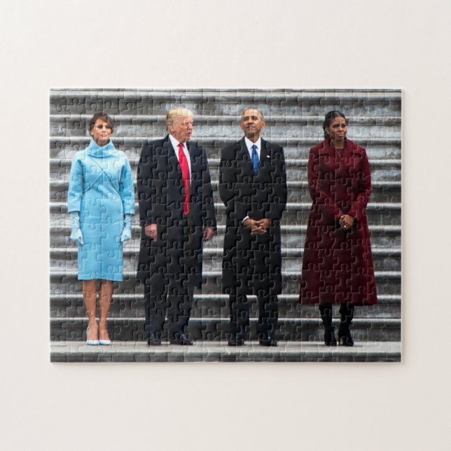 Puzzle Trump & Obama À L'Inauguration (Horizontal)