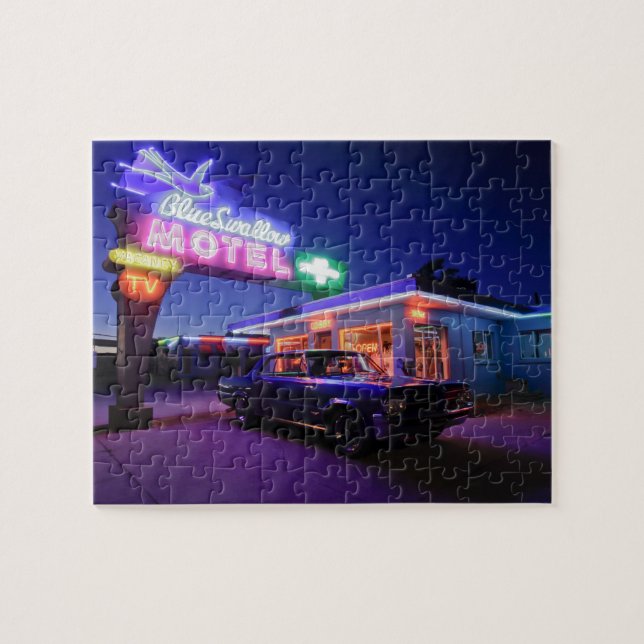 Puzzle Tucumcari, Nouveau Mexique, Etats-Unis. Itinéraire (Horizontal)