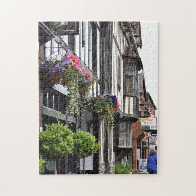 Puzzle Tudor Architecture Stratford-Upon-Avon Angleterre (Vertical)