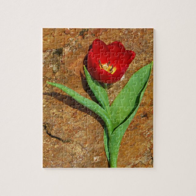 Puzzle Tulipe jaune et rouge (Vertical)