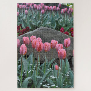 Puzzle Tulipes à ressort rose