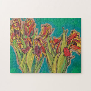 Puzzle Tulipes Croquis Fleurs de printemps florissantes A