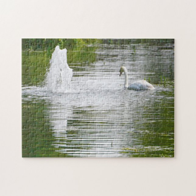 Puzzle Tully, Kildare .Swans sur le lac (Horizontal)
