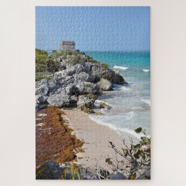 Puzzle Tulum Yucatan Mexique Anciennes ruines Océan Paysa (Vertical)