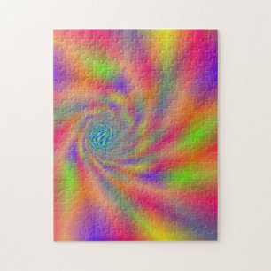 Puzzle Tunnel de Trou Spiral Arc-en-ciel Motif impossible