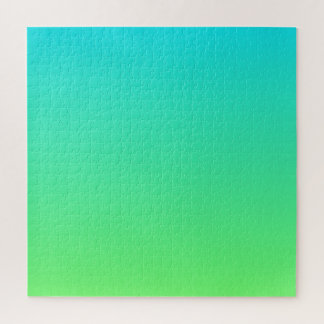 Puzzle Turquoise à Lime Green | Ombre moderne de dégradé
