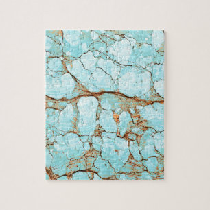 Puzzle Turquoise criquée rouillée