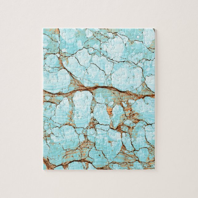 Puzzle Turquoise criquée rouillée (Vertical)