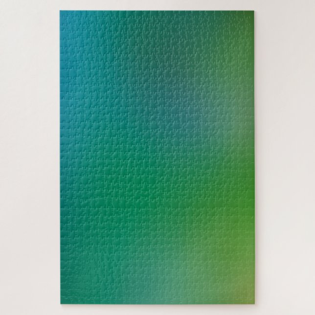 Puzzle Turquoise vert dégradé frais Bokeh Blur minimalist (Vertical)