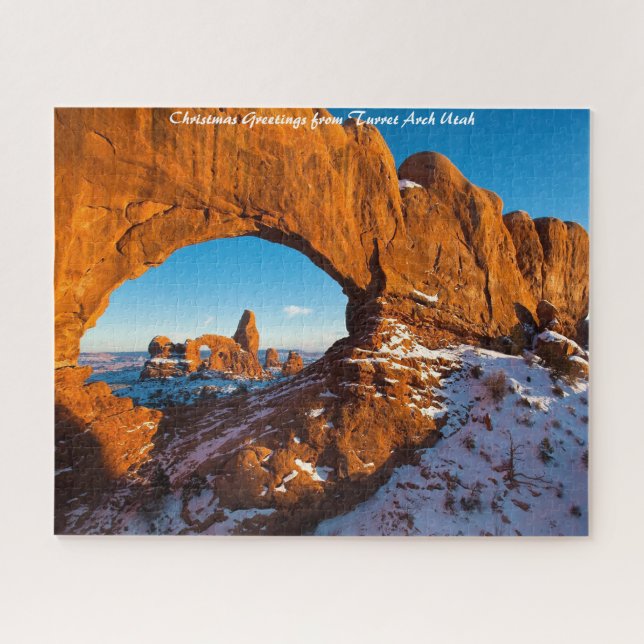 Puzzle Turret Arch Utah.voeux de Noël (Horizontal)