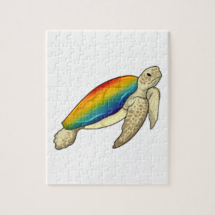 Puzzle Turtle Rainbow