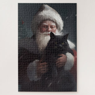 Puzzle Tuxedo Chat avec Noël Festif du Père Noël