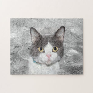 Puzzle Tuxedo chat gris et blanc