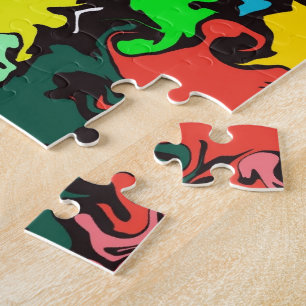 Puzzle Twirl coloré Abstrait /