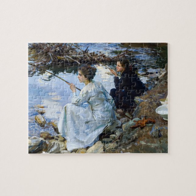 Puzzle Two Girls Fishing par John Singer Sargent (Horizontal)