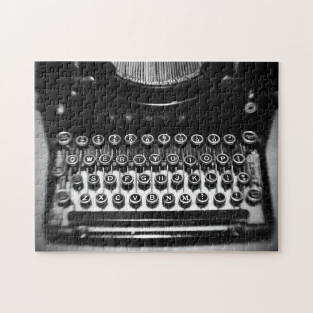 Puzzle Typewriter noir et blanc (Horizontal)