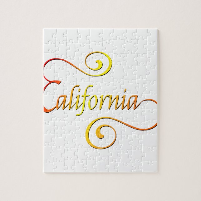 Puzzle Typographie de Californie (Vertical)