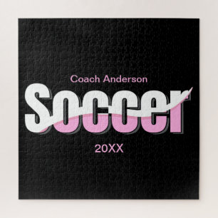 Puzzle Typographie de football Art moderne Swish Abstrait