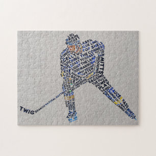 Puzzle Typographie du joueur de hockey