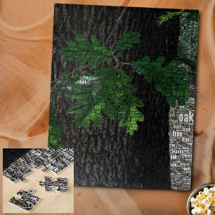 Puzzle Typographie Embedded Word Cloud Tree Feuilles et é