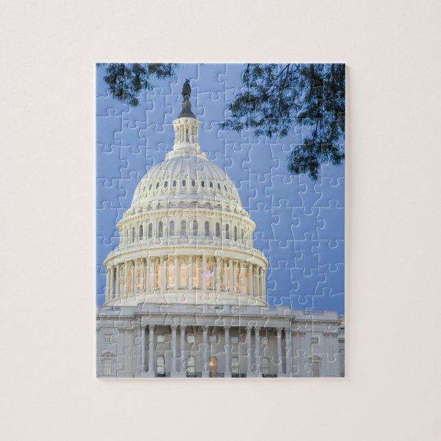 Puzzle U.S. Capitol au crépuscule, DC de Washington (Vertical)