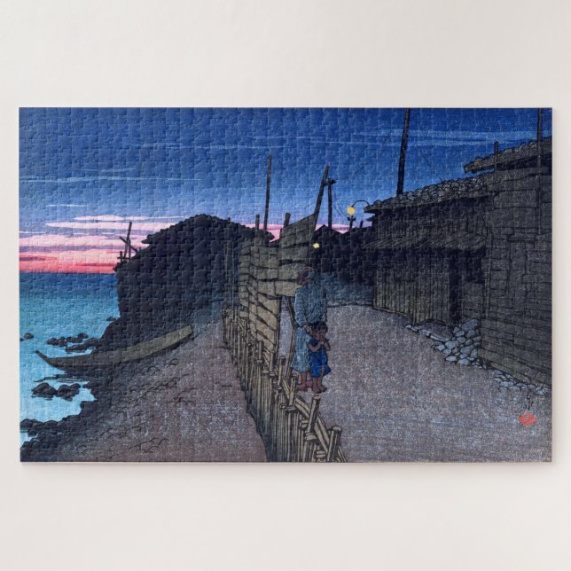 Puzzle ukiyoe [hasui] C23 Aikawa-machi sur l'île de Sado (Horizontal)