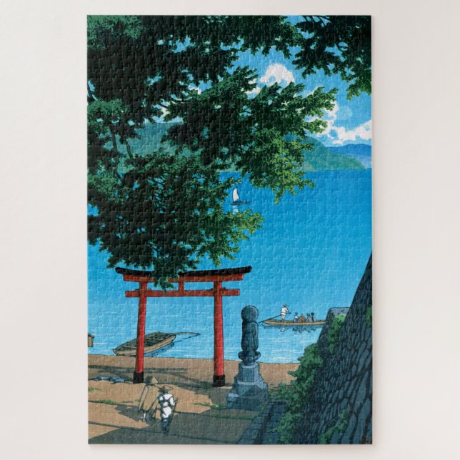 Puzzle ukiyoe - hasui - No.32 Chuzenji, Utagahama - (Vertical)