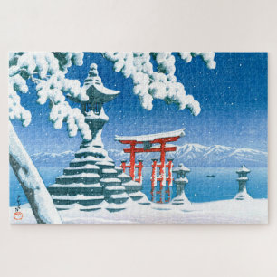 Puzzle ukiyoe - hasui - No.4 Neige à Itsukushima -
